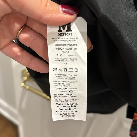 M Missoni - Short Silky Printed Shift Dress - size 46 European - Picture 5 of 5